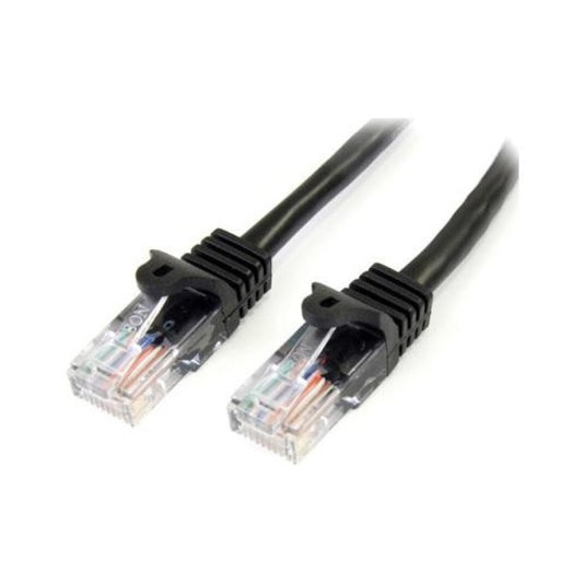 StarTech 10ft Black Cat5e Snagless Patch Cable (45PATCH10BK)