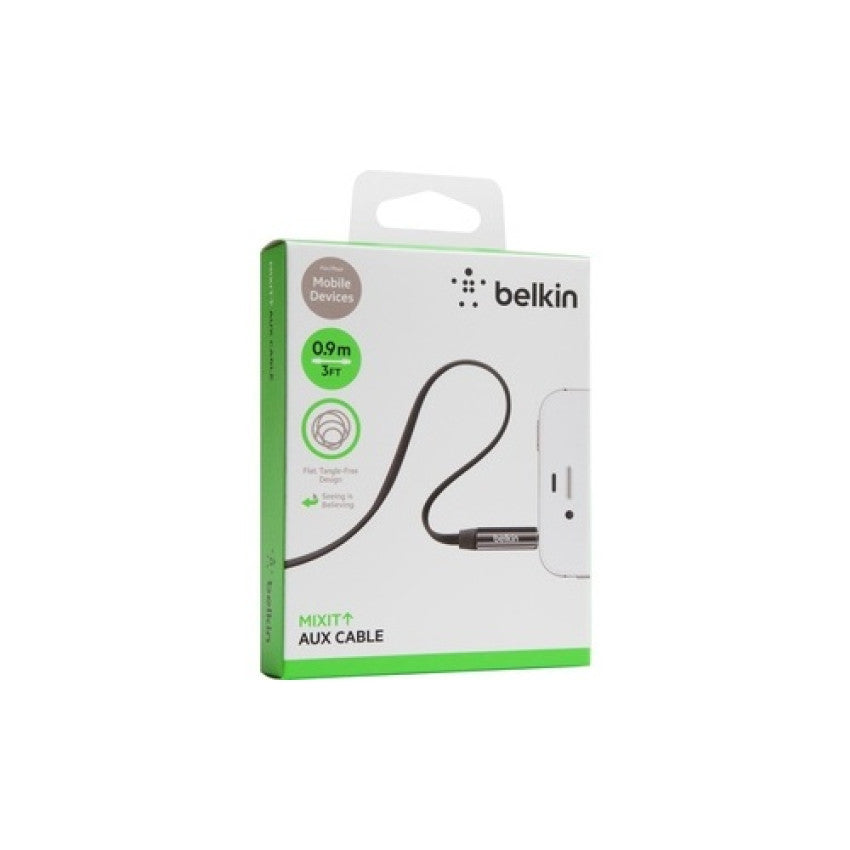 Belkin Cable,3.5mm Audio,m/m,flat,straight,nic (AV10127TT03BLK)