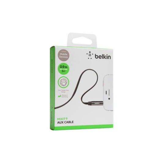 Belkin Cable,3.5mm Audio,m/m,flat,straight,nic (AV10127TT03BLK)