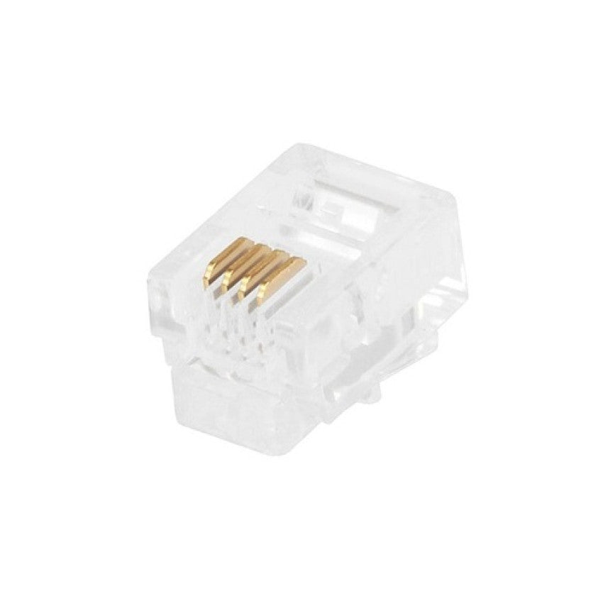 Monoprice Rj11 6p4c Plug Flat Stranded 50pcs/bag (7268)