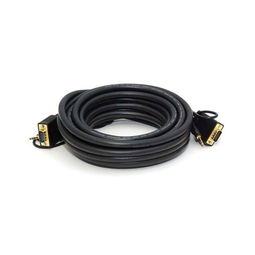 Monoprice Vga Hd15 M/m Cable W/audio 25ft (559)