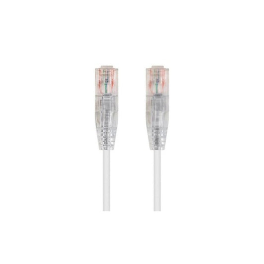 Monoprice Slimrun Cat6 Ethernet Patch Cable_ Snagless Rj45_ Stranded_ 550mhz_ Utp_ Pure Bare Copper Wire_ 28awg_ 50ft_ White (34642)
