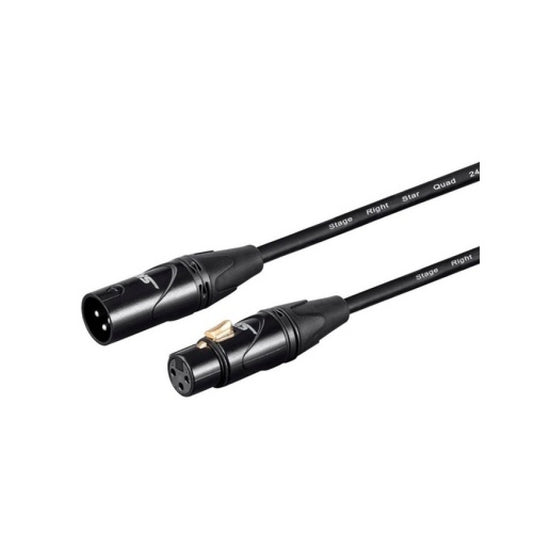 Monoprice Stage Right By Starquad Xlr Microphone Cable_ Optimized For Analog Audio - Gold Contacts_ Xlr-m To Xlr-f_ 24awg_ 10ft_ Black (35317)