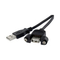 StarTech 1 Ft Panel Mount Usb Cable A To A - F/m (USBPNLAFAM1)
