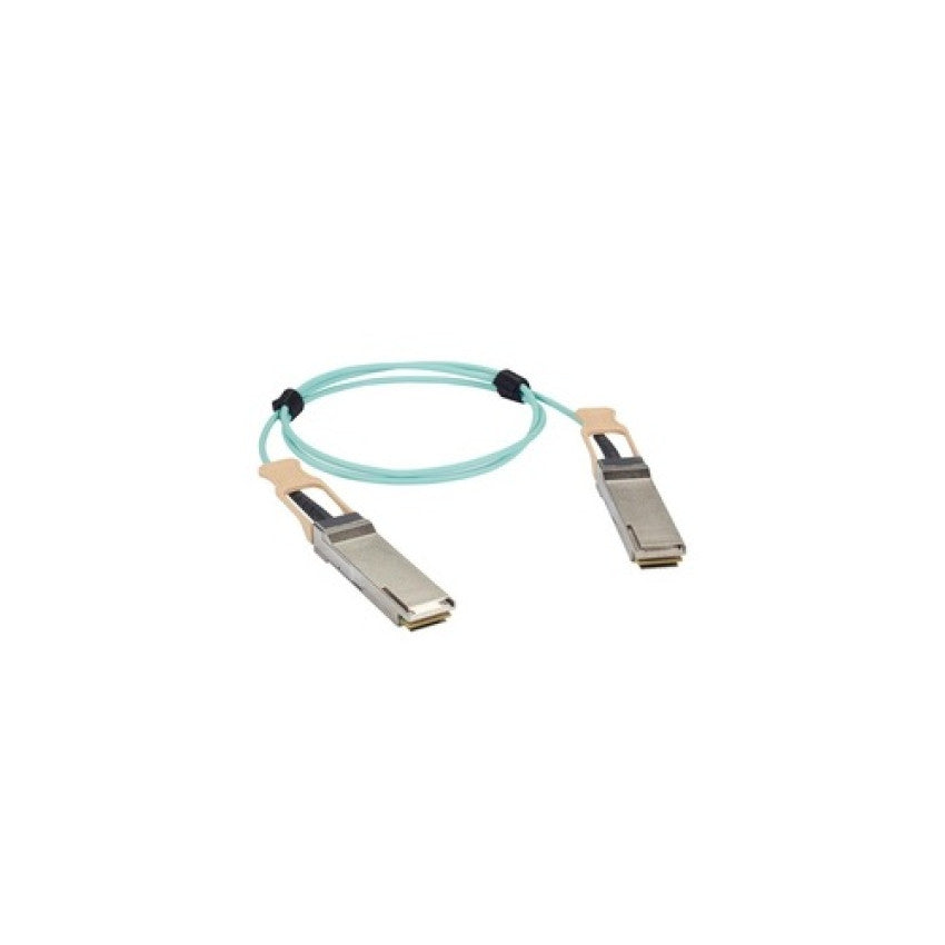 Black Box Qsfp 100-gbps Active Optical Cable (aoc) - Cisco Qsfp-100g-aoc3m Compatible, Aqua, 3-m (9.8-ft.) (QSFP100GAOC3MBB)