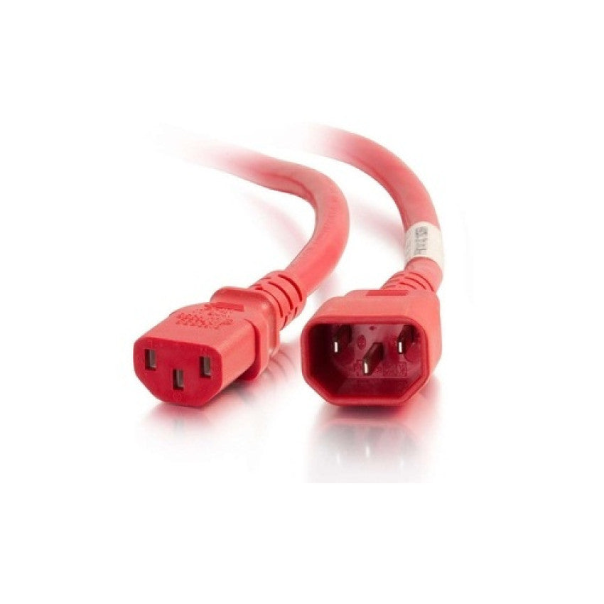 C2G 3ft C14 To C13 18/3 Sjt Red (17487)