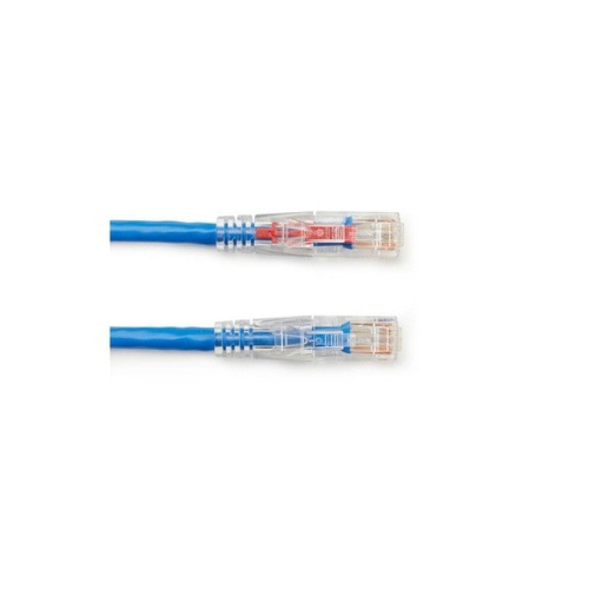 Black Box Cat5e 350-mhz Locking Snagless Stranded Ethernet Patch Cable-unshielded (utp), Cm Pvc (rj45 M/m), Blue, 6-ft. (1.8-m) (C5EPC70BL06)