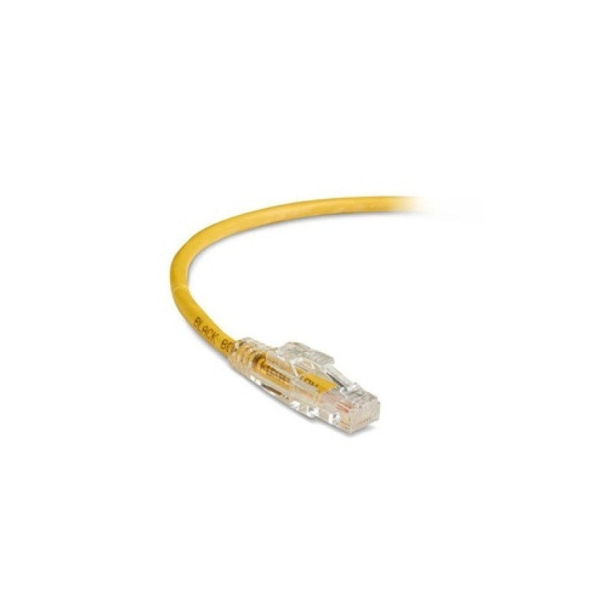 Black Box Cat6 550-mhz Locking Snagless Stranded Ethernet Patch Cable-unshielded (utp), Cm Pvc (rj45 M/m), Yellow, 7-ft. (2.1-m) (C6PC70YL07)