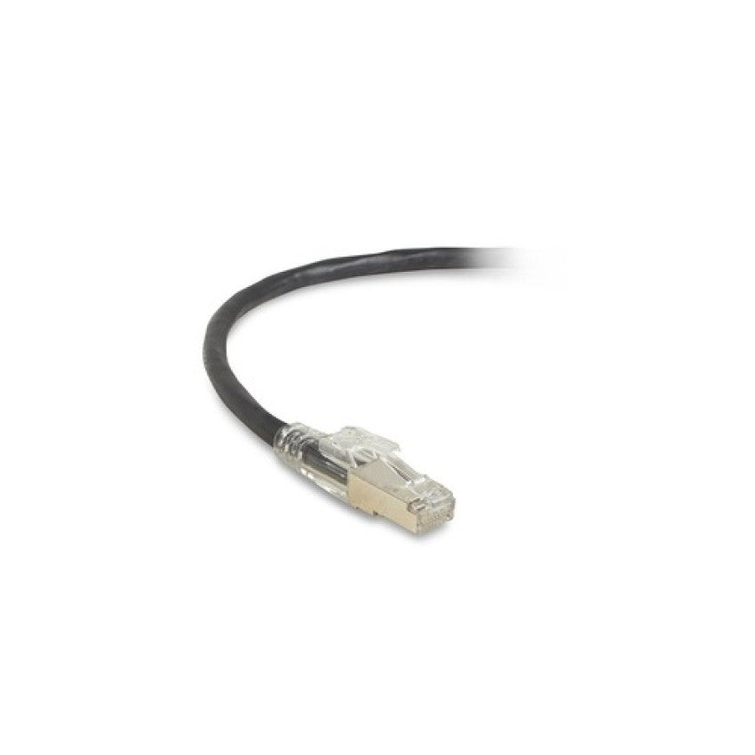 Black Box Cat6a 650-mhz Locking Snagless Stranded Ethernet Patch Cable-shielded (s/ftp), Cm Pvc (rj45 M/m), Black, 3-ft. (0.9-m) (C6APC80SBK03)