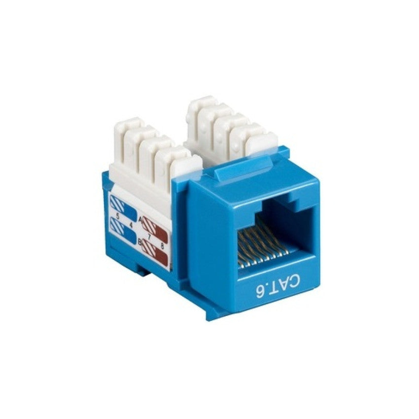 Black Box Cat6 Keystone Jack - Unshielded, Rj45, Blue (CAT6JBL)