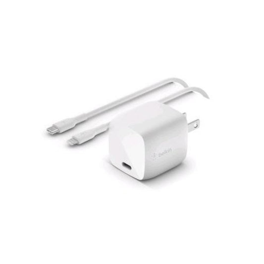 Belkin 30w Usbc Chgr,gan,1m Pvc C-ltg Cbl,wht (WCH001DQ1MWHB5)
