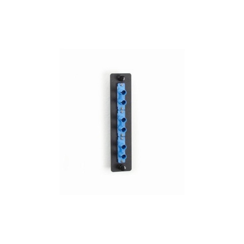 Black Box Low-density Single-mode Fiber Adapter Panel - Ceramic Sleeve, (3) St Duplex, Blue, Gsa, Taa (JPM450C)