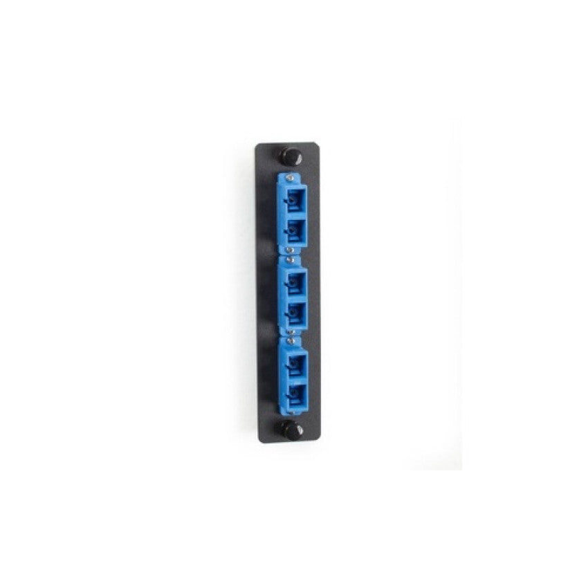 Black Box Low-density Single-mode Fiber Adapter Panel - Ceramic Sleeve, (3) Sc Duplex, Blue, Gsa, Taa (JPM451C)