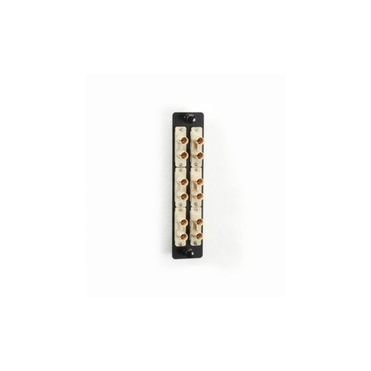 Black Box High-density Multimode Fiber Adapter Panel - Ceramic Sleeve, (6) St Duplex, Beige, Gsa, Taa (JPM460B)