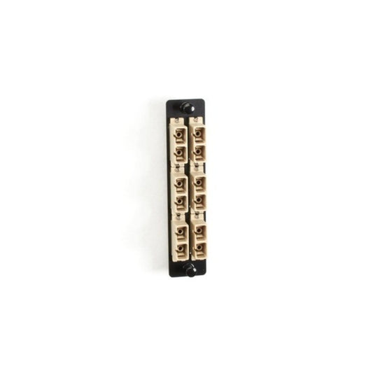 Black Box High-density Multimode Fiber Adapter Panel - Ceramic Sleeve, (6) Sc Duplex, Beige, Gsa, Taa (JPM463B)