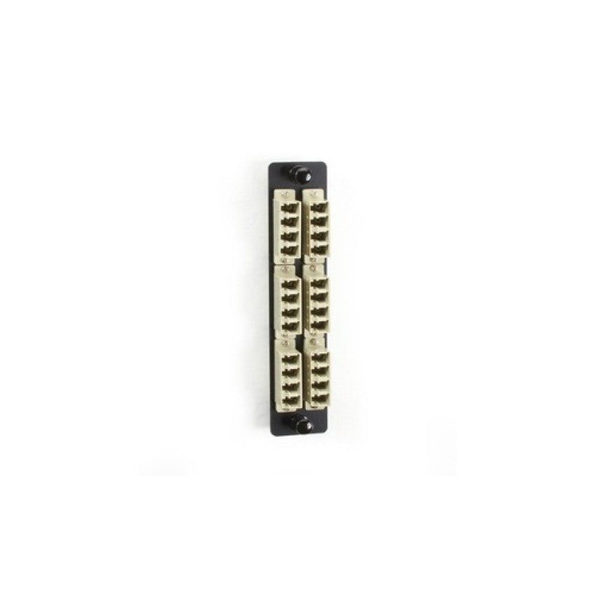 Black Box High-density Multimode Fiber Adapter Panel - Ceramic Sleeve, (12) Lc Duplex, Beige, Gsa, Taa (JPM467BR2)