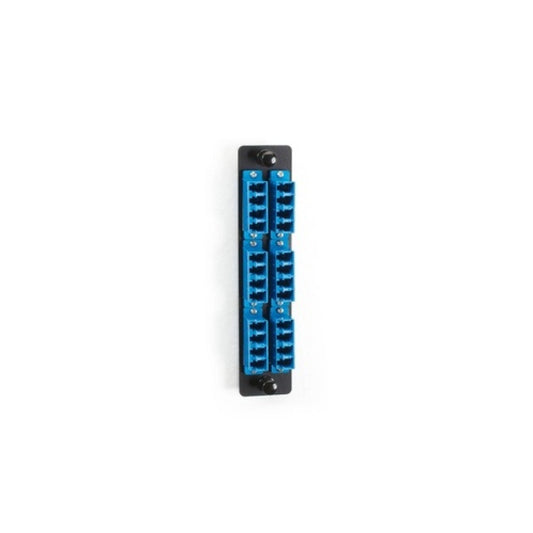 Black Box High-density Single-mode Fiber Adapter Panel - Ceramic Sleeve, (12) Lc Duplex, Blue, Gsa, Taa (JPM467CR2)