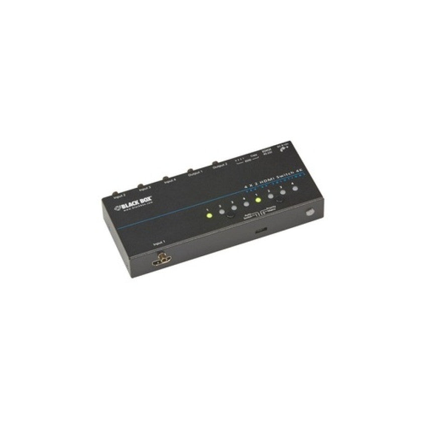 Black Box 4k Hdmi Matrix Switch - 4x2, Gsa, Taa (VSWHDMI4X24K)