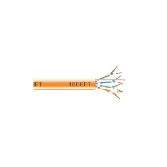 Black Box Cat6 550-mhz Solid Ethernet Bulk Cable - Unshielded (utp), Cmr Pvc, Orange, 1000-ft. (304.8-m) Pull-box, Gsa, Taa (EYN866APB1000)