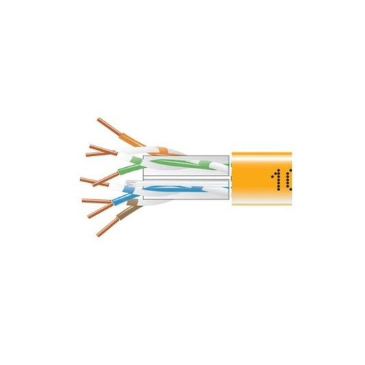 Black Box Cat6 550-mhz Solid Ethernet Bulk Cable - Unshielded (utp), Cmp Plenum, Orange, 1000-ft. (304.8-m) Pull-box, Gsa, Taa (EYN867BPB1000)