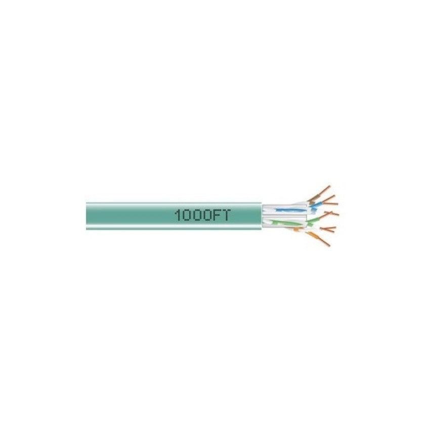 Black Box Cat6 550-mhz Solid Ethernet Bulk Cable - Unshielded (utp), Cmr Pvc, Green, 1000-ft. (304.8-m) Pull-box, Gsa, Taa (EYN878APB1000)