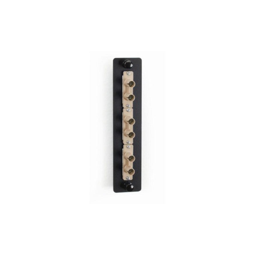 Black Box Low-density Multimode Fiber Adapter Panel - Ceramic Sleeve, (3) St Duplex, Beige, Gsa, Taa (JPM450B)