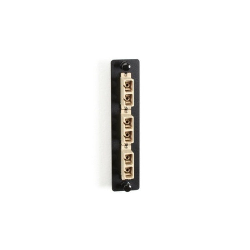 Black Box Low-density Multimode Fiber Adapter Panel - Ceramic Sleeve, (3) Sc Duplex, Beige, Gsa, Taa (JPM451B)