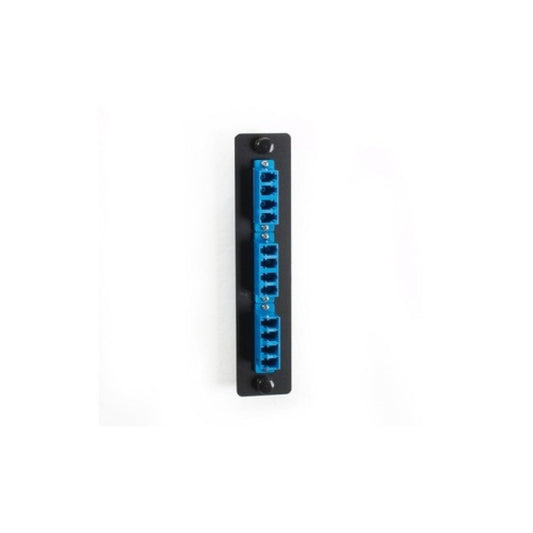 Black Box Low-density Single-mode Fiber Adapter Panel - Ceramic Sleeve, (6) Lc Duplex, Blue, Gsa, Taa (JPM455CR2)