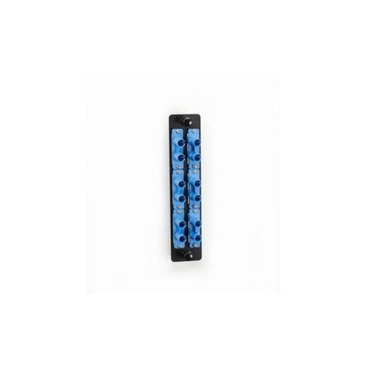 Black Box High-density Single-mode Fiber Adapter Panel - Ceramic Sleeve, (6) St Duplex, Blue, Gsa, Taa (JPM460C)