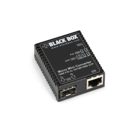 Black Box Gigabit Ethernet (1000-mbps) Media Converter - 10/100/1000-mbps Copper To 1000-mbps Fiber Sfp, Gsa, Taa (LMC4000A)