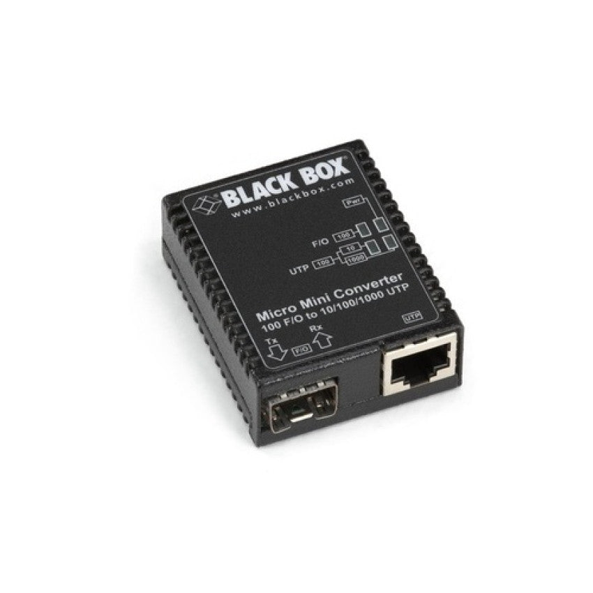 Black Box Fast Ethernet (100-mbps) Media Converter - 10/100/1000-mbps Copper To 100-mbps Fiber Sfp, Gsa, Taa (LMC400A)