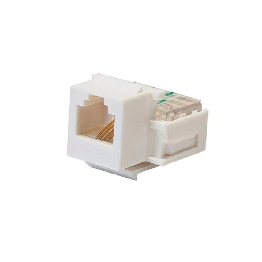 Monoprice Rj-11 Toolless Keystone Jack - White (7288)
