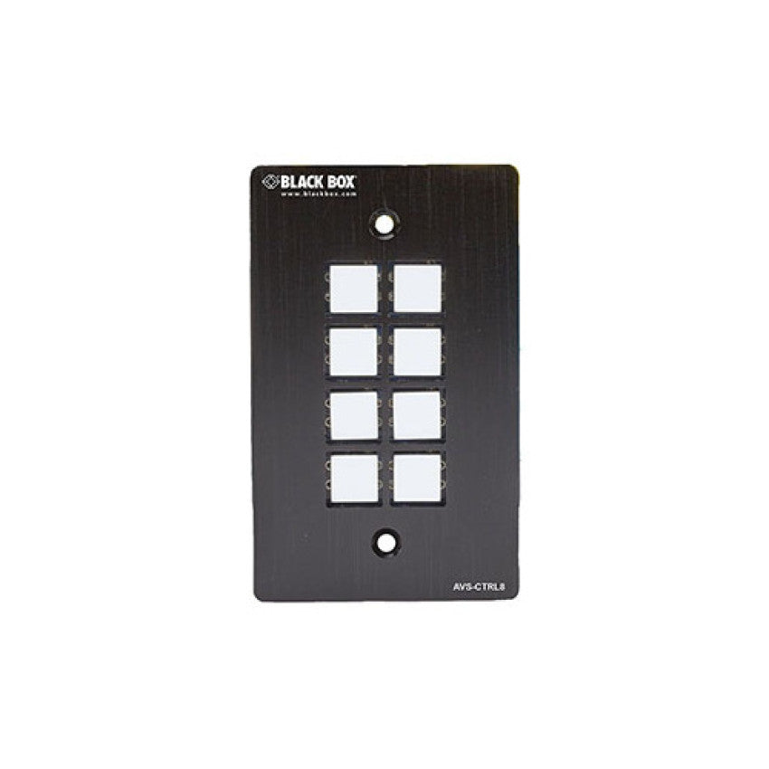 Black Box Wallplate Control Panel - Rs-232, 8-button (AVSCTRL8)