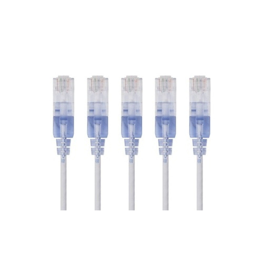 Monoprice Slim Cat6a Cable - 5-pack - 3ft White (15132)