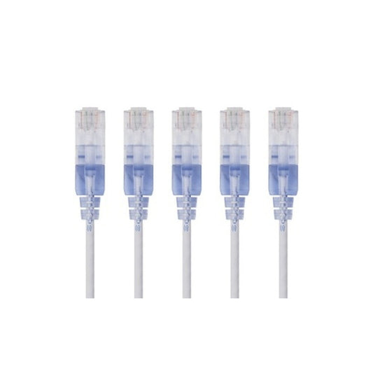 Monoprice Slim Cat6a Patch Cable,5-pack_10ft Whit (15144)