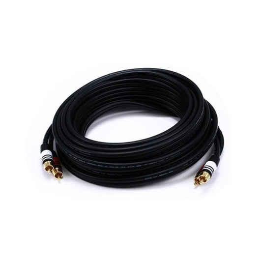 Monoprice Rca Plug/2 Rca Plug M/m 25ft Cable-black (2866)