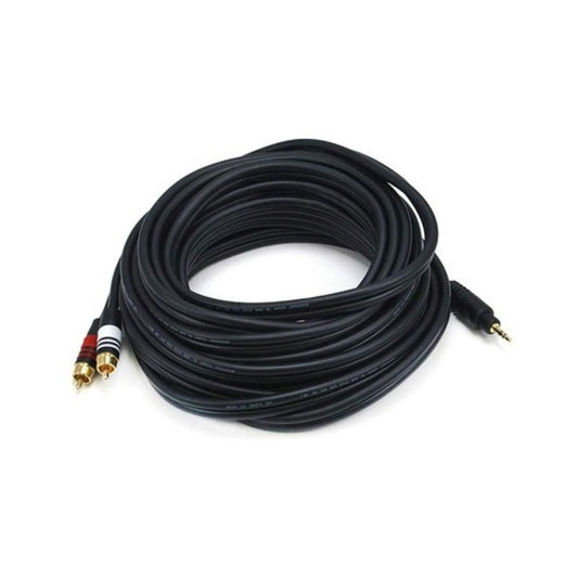 Monoprice Stereo M To 2rca M Cable 25ft - Black (5601)