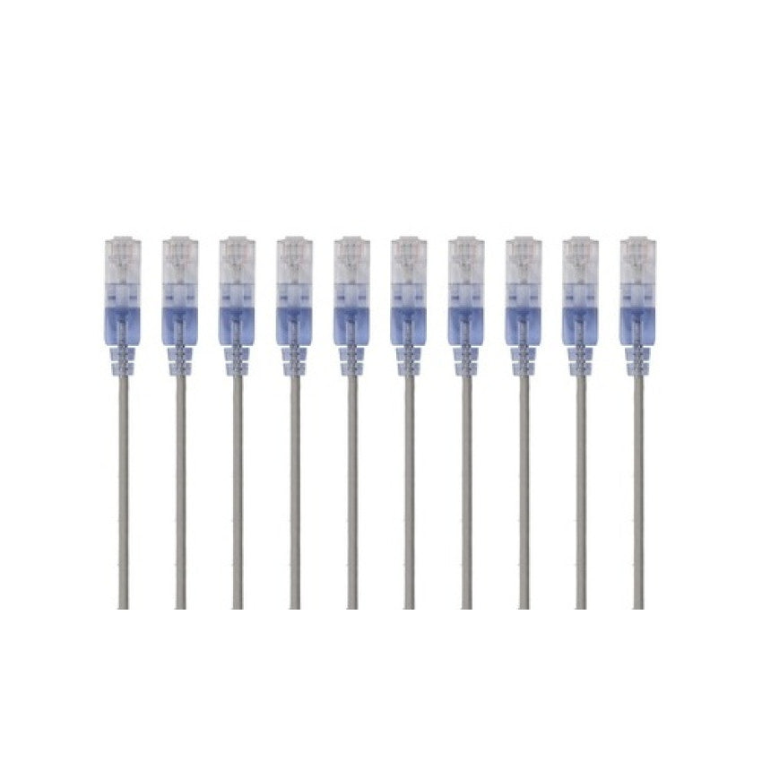 Monoprice Slim Cat6a Cable - 10pk_ 5ft Gray (15159)
