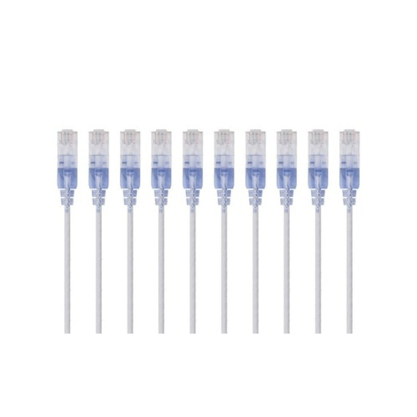 Monoprice Slim Cat6a Cable - 10pk_ 5ft White (15160)