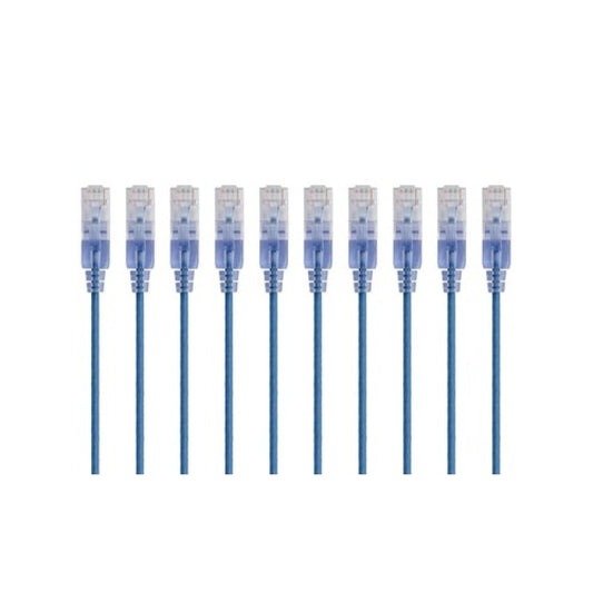 Monoprice Slim Cat6a Patch Cable_10pk_ 14ft Blue (15170)
