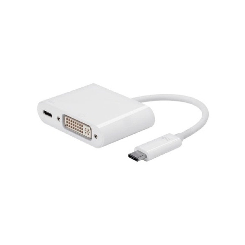 Monoprice Usb-c To Dvi & Usb-c (f) Dual Port Adptr (15243)
