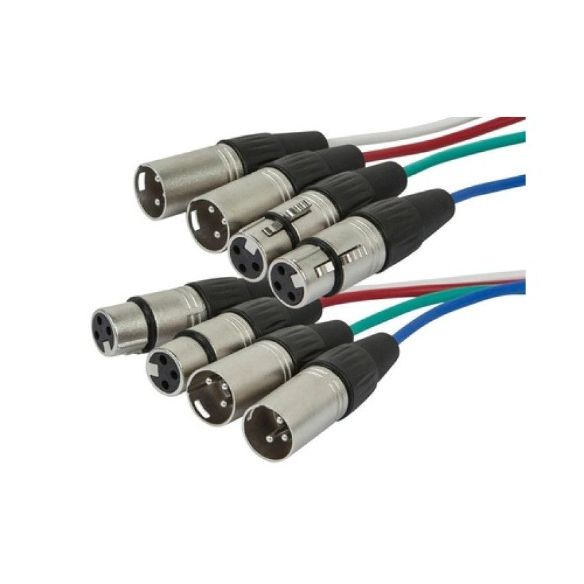 Monoprice Xlr(m) To Xlr (f)snake Cable_6 M, 4-chan (601394)