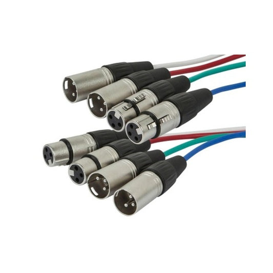 Monoprice Xlr(m) To Xlr (f)snake Cable_6 M, 4-chan (601394)