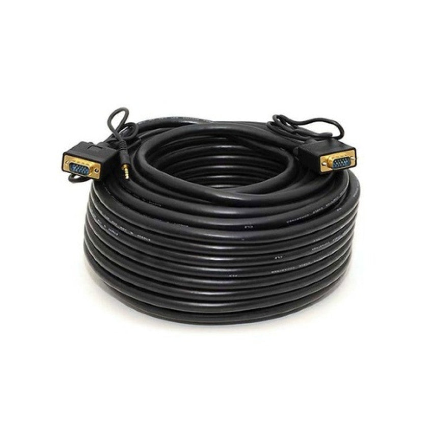 Monoprice Super Vga Hd15 M/m Cable W/ Audio 100ft (5364)