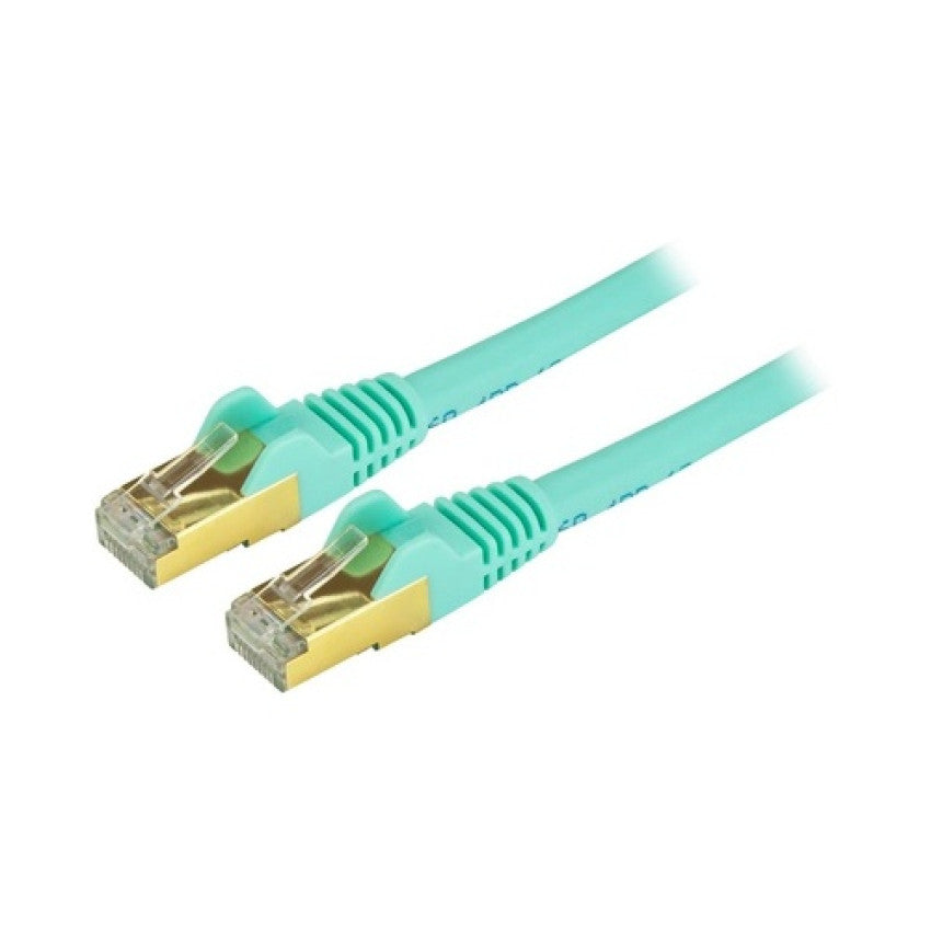 StarTech 10 Ft Cat6a Ethernet Cable - Stp Aqua (C6ASPAT10AQ)