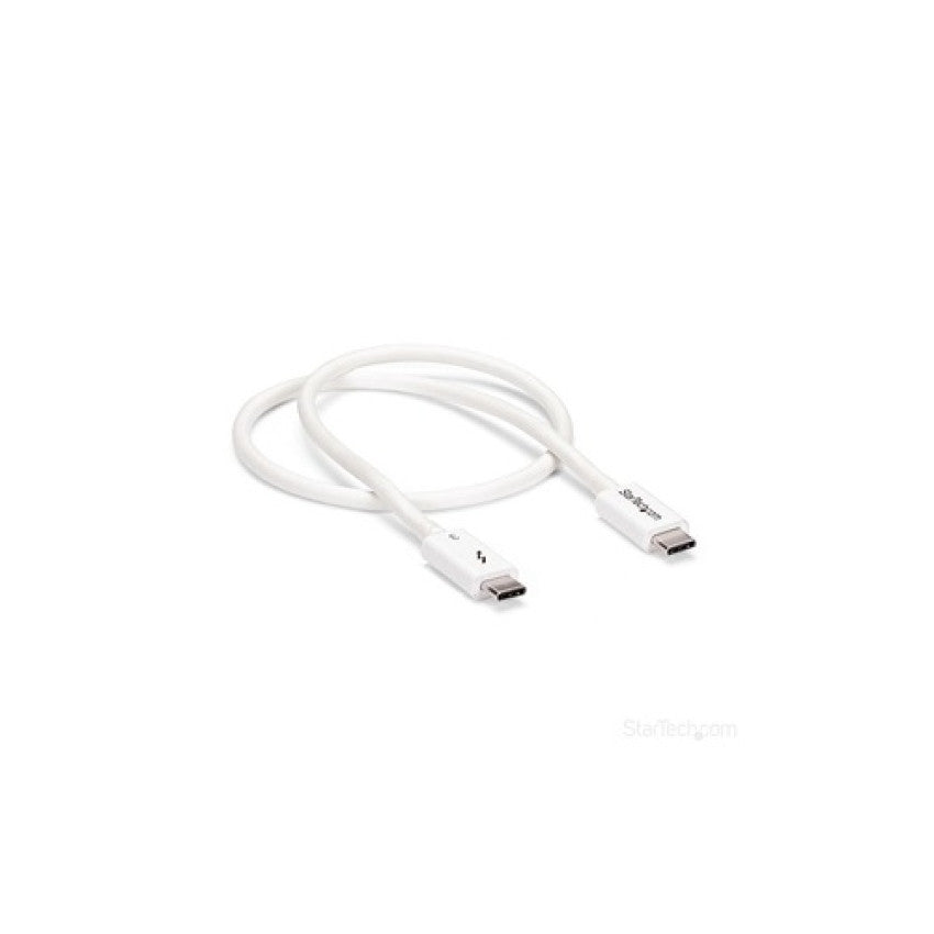 StarTech 0.5m Thunderbolt 3 Cable 40gbps White (TBLT34MM50CW)