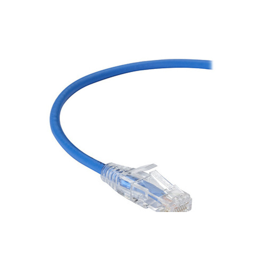 Black Box Cat6 250-mhz Snagless 28awg Stranded Ethernet Patch Cable - Unshielded (utp), Cm Pvc (rj45 M/m), Blue, 1-ft. (0.3-m) (C6PC28BL01)