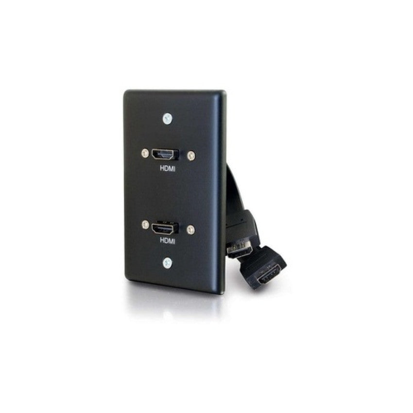 C2G Single Gang Wall Plate - 2 Hdmi Pigtails (39879)