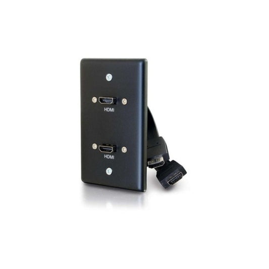 C2G Single Gang Wall Plate - 2 Hdmi Pigtails (39879)