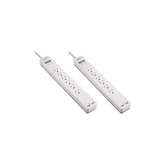 APC 6 Out W/2port 2.4a Usb Chgr Dualp 120v (PE64U2WGDP)